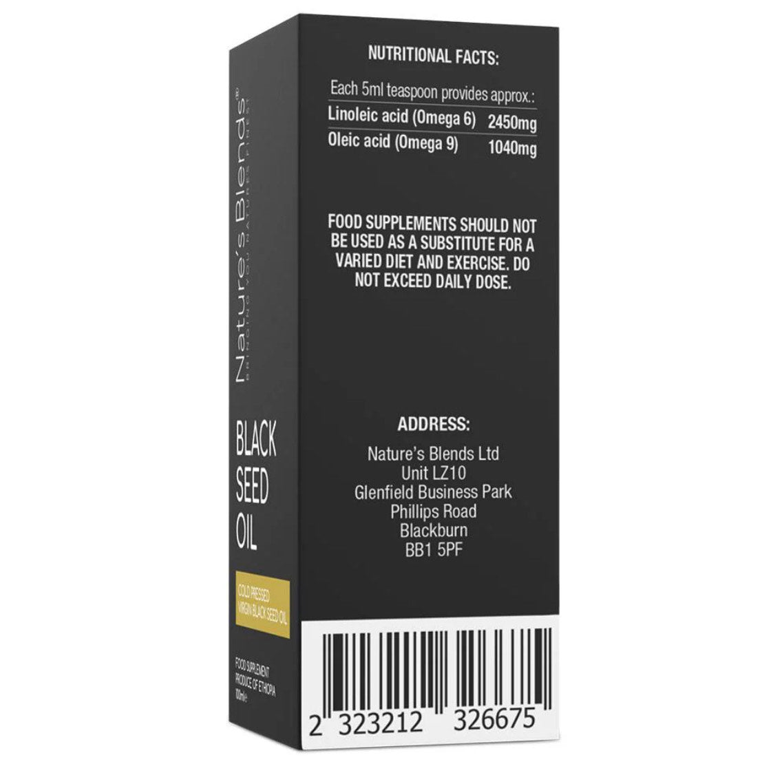 Black Seed Oil, Ethiopian, Raw Virgin Cold Pressed (100ml)